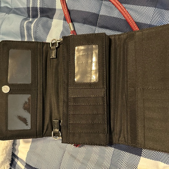 Crossbody purse wallet with turquoise accent - Picture 2 of 2